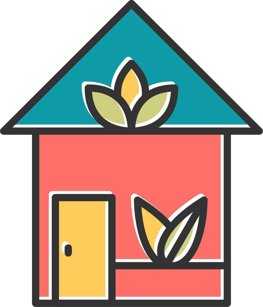 Eco House Vector Icon