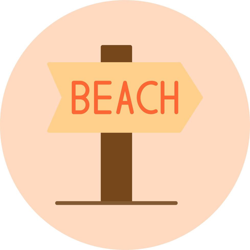 Beach Direction Vector Icon