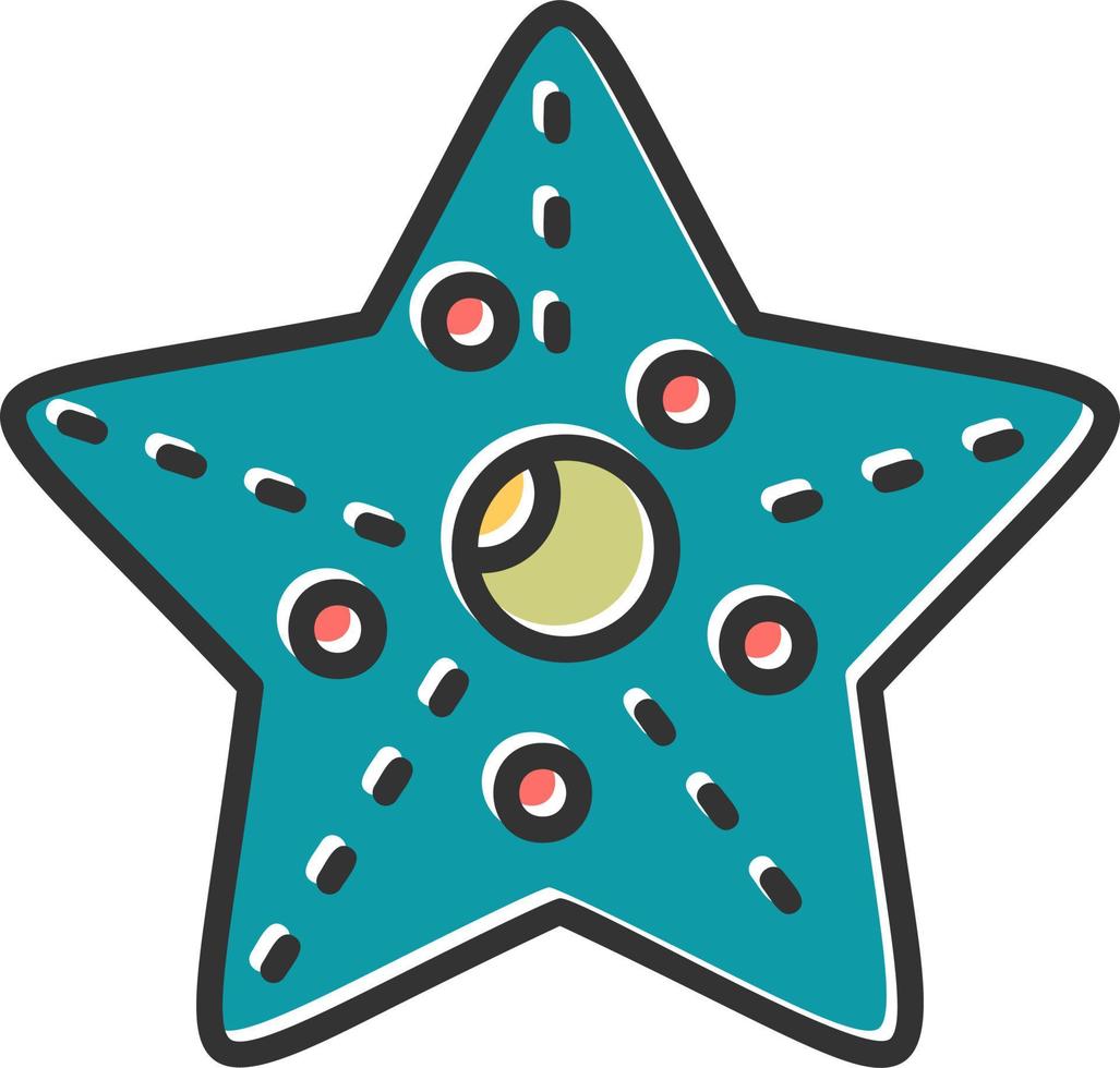 icono de vector de estrella de mar