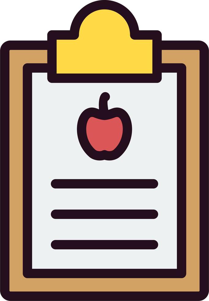 Diet Report Vector Icon