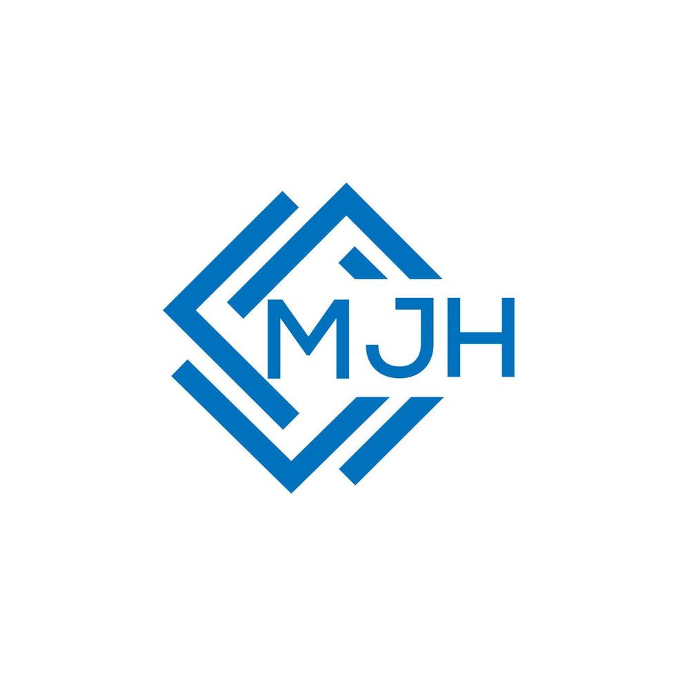 mjh letra logo diseño en blanco antecedentes. mjh creativo circulo letra logo concepto. mjh letra diseño. vector