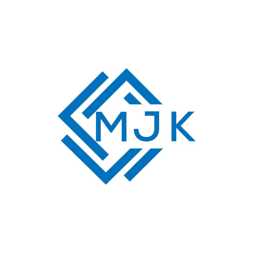 MJK letter logo design on white background. MJK creative circle letter logo concept. MJK letter design. vector