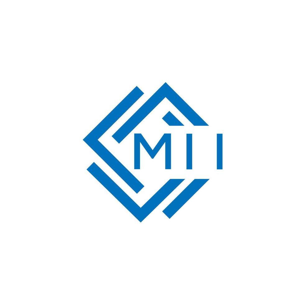 MII letter logo design on white background. MII creative circle letter logo concept. MII letter design. vector