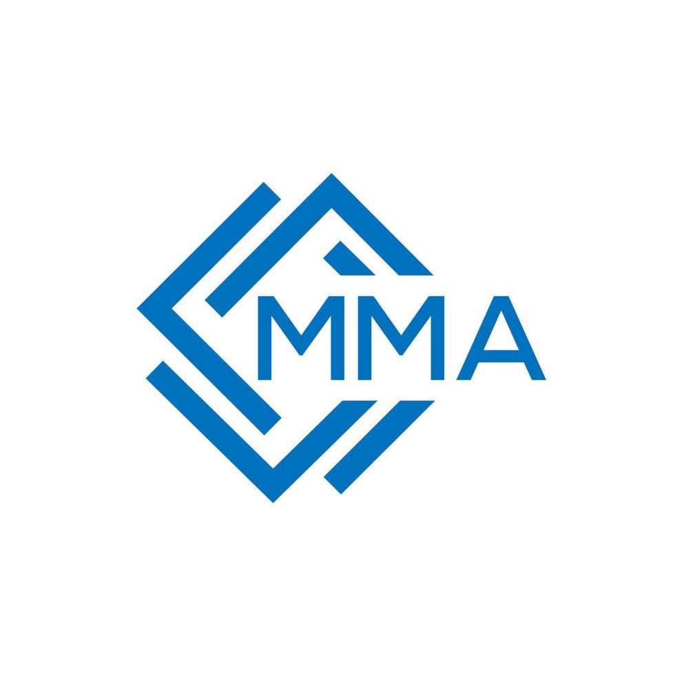 MMA letter logo design on white background. MMA creative circle letter logo concept. MMA letter design. vector