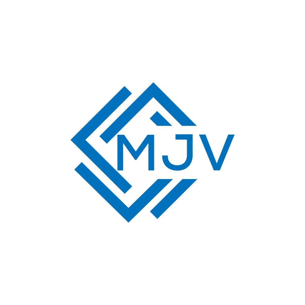 MJV letter logo design on white background. MJV creative circle letter logo concept. MJV letter design. vector