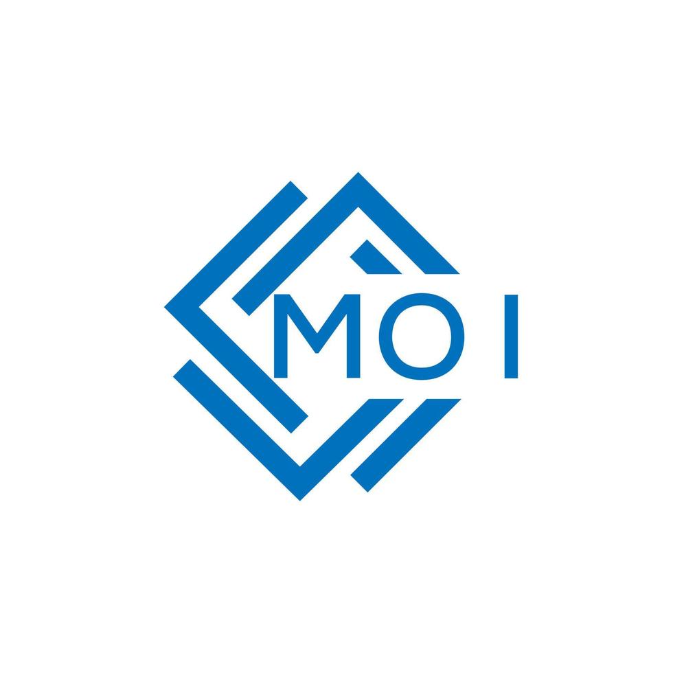 MOI letter logo design on white background. MOI creative circle letter logo concept. MOI letter design. vector