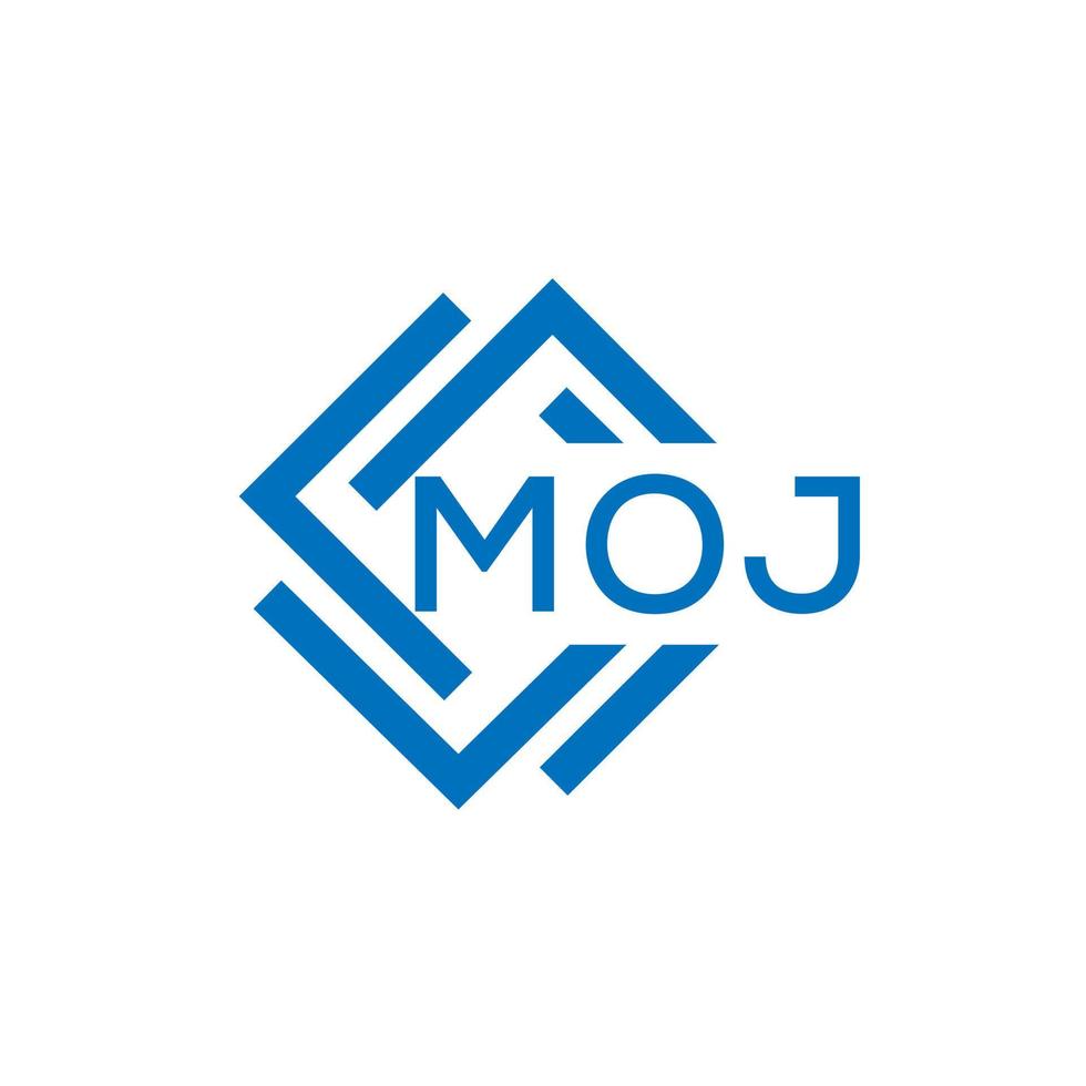 moj letra logo diseño en blanco antecedentes. moj creativo circulo letra logo concepto. moj letra diseño. vector