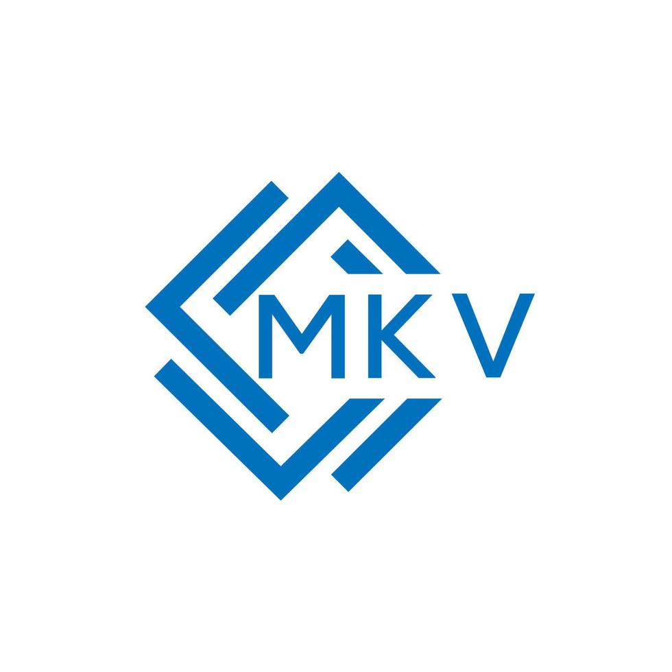 mkv letra logo diseño en blanco antecedentes. mkv creativo circulo letra logo concepto. mkv letra diseño. vector