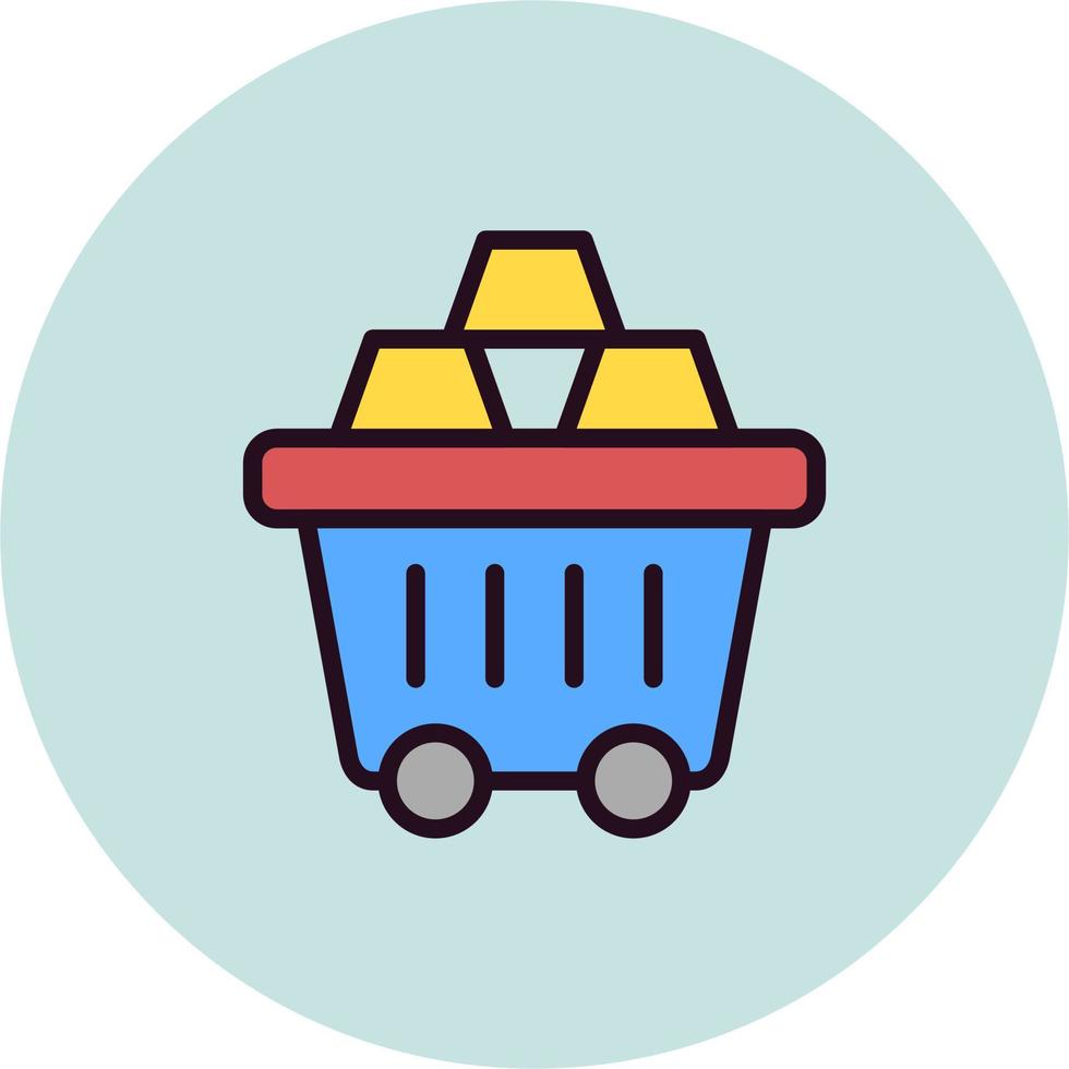 Mining Cart Vector Icon