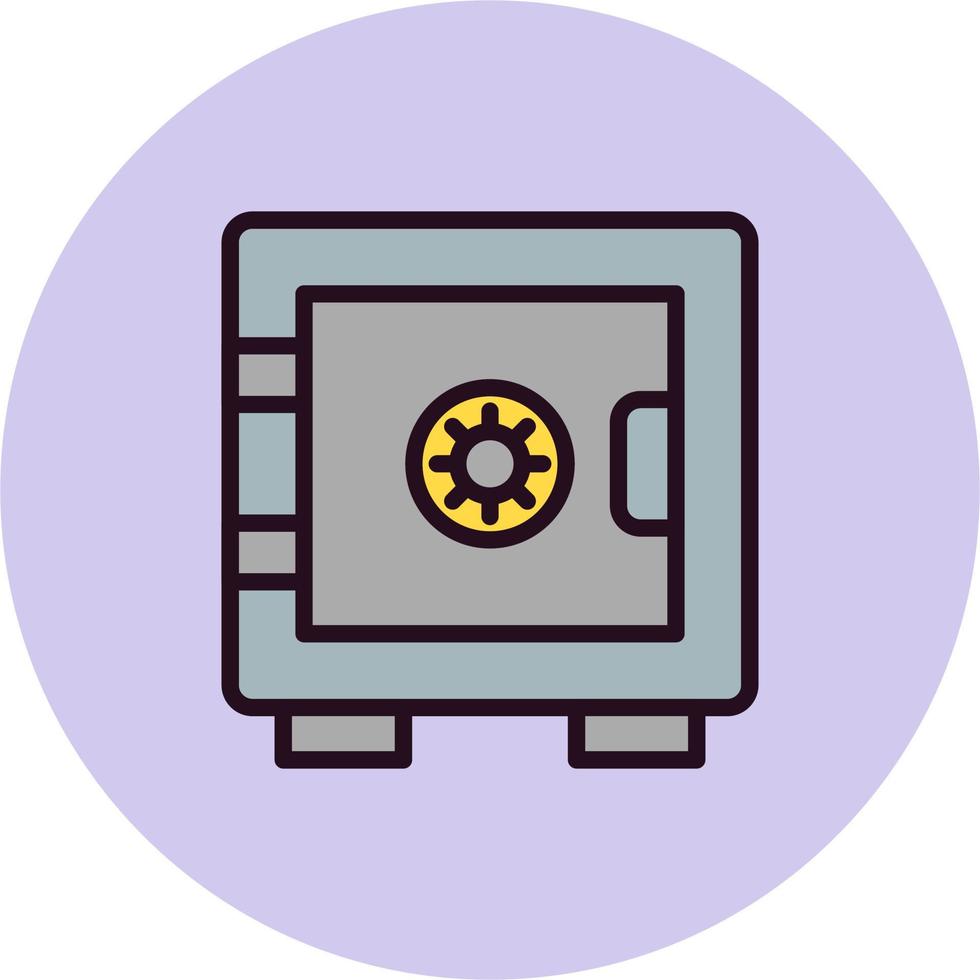 icono de vector de caja fuerte