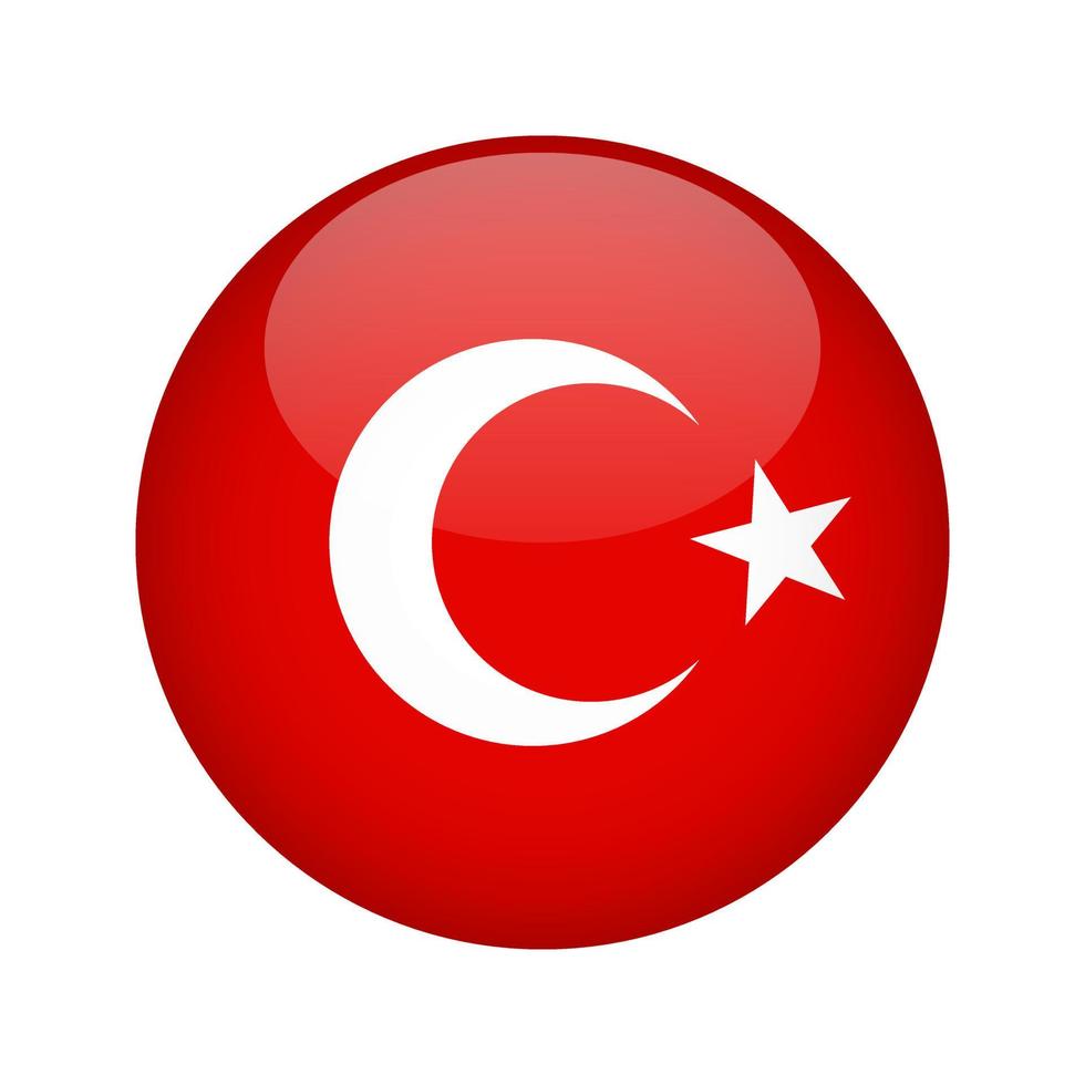 Turquía bandera botón. diseño elemento para sitios web, aplicaciones vector ilustración aislado en blanco antecedentes