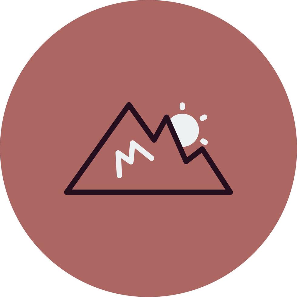 icono de vector de montaña