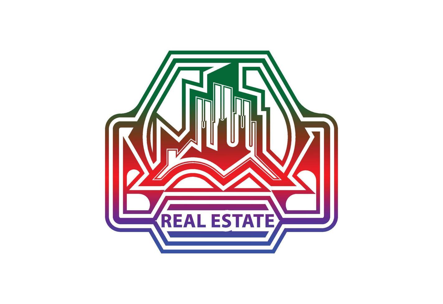 Real estate logo and icon design template vector