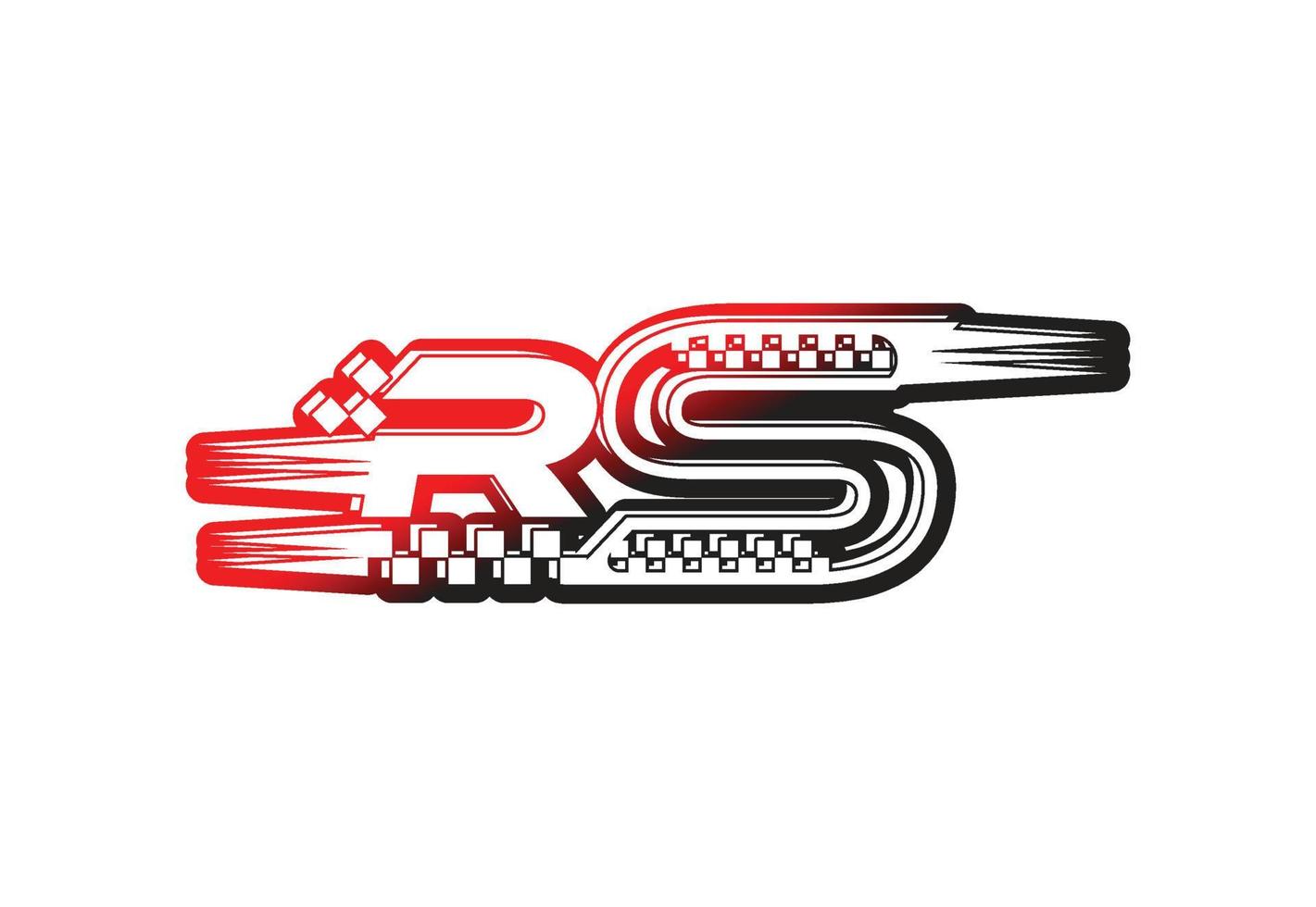 rs logo y icono diseño modelo 6 6 vector