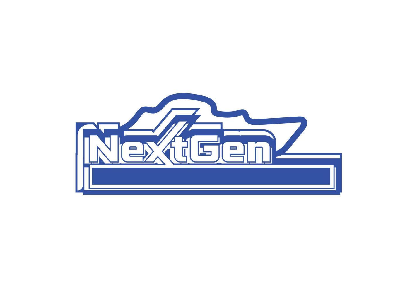 Next gen letter logo and icon design template vector