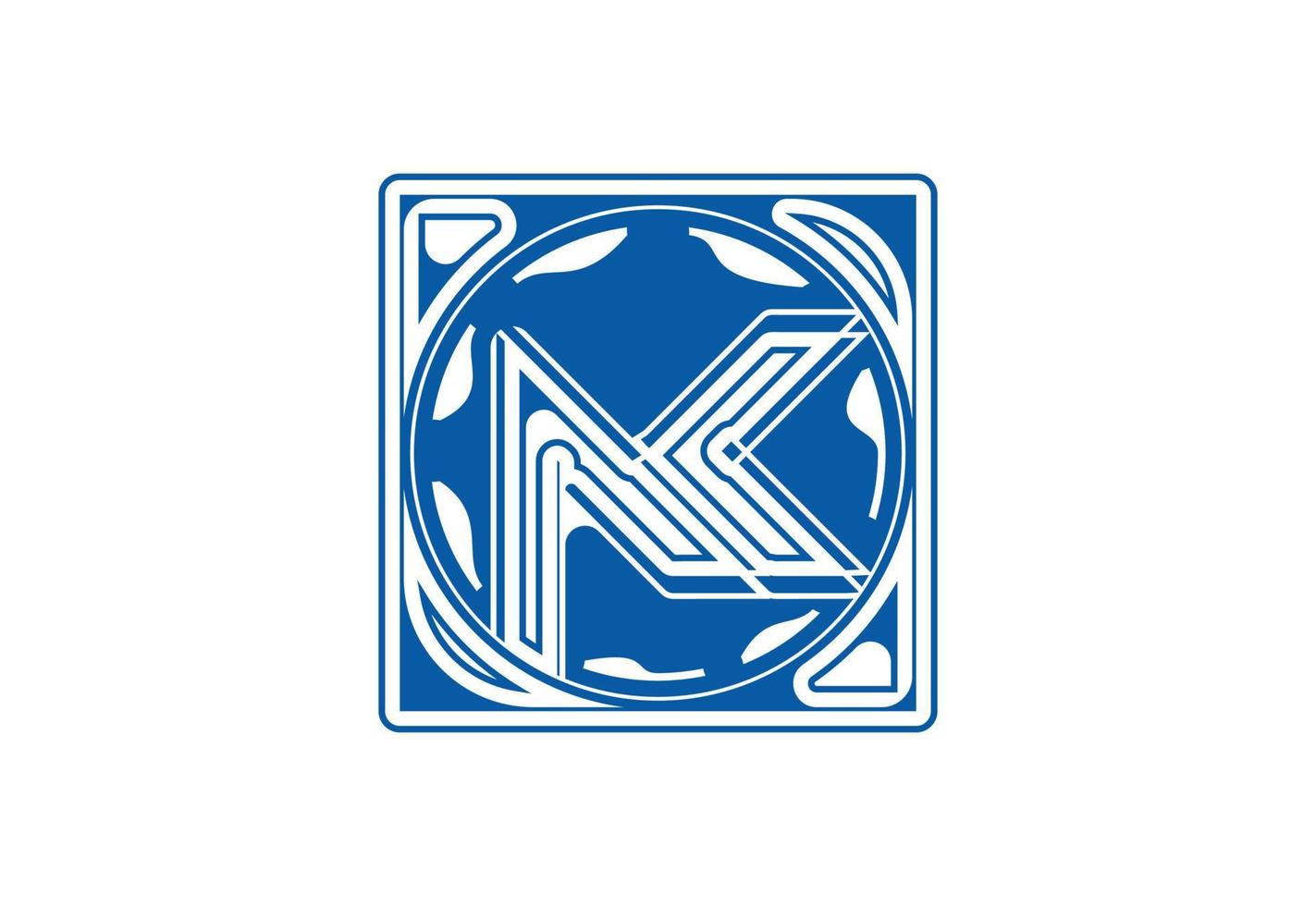 nk letra logo y icono diseño modelo vector