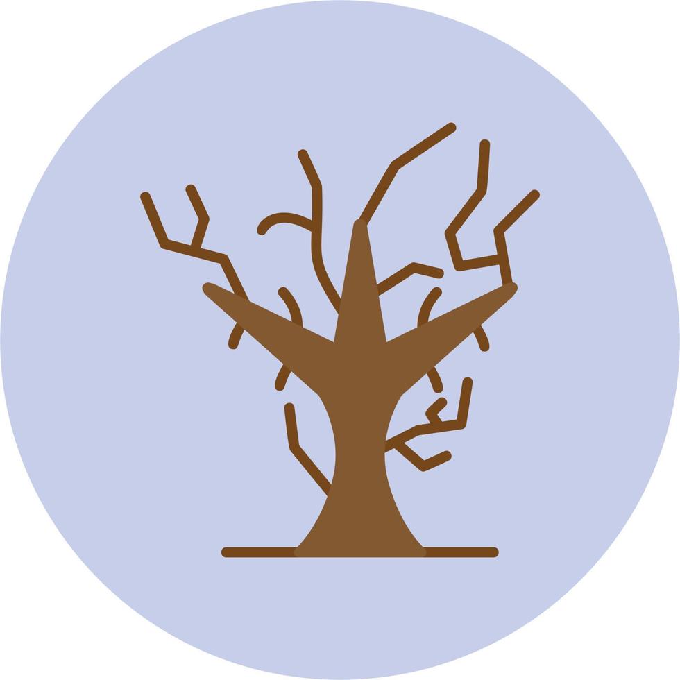 icono de vector de árbol seco