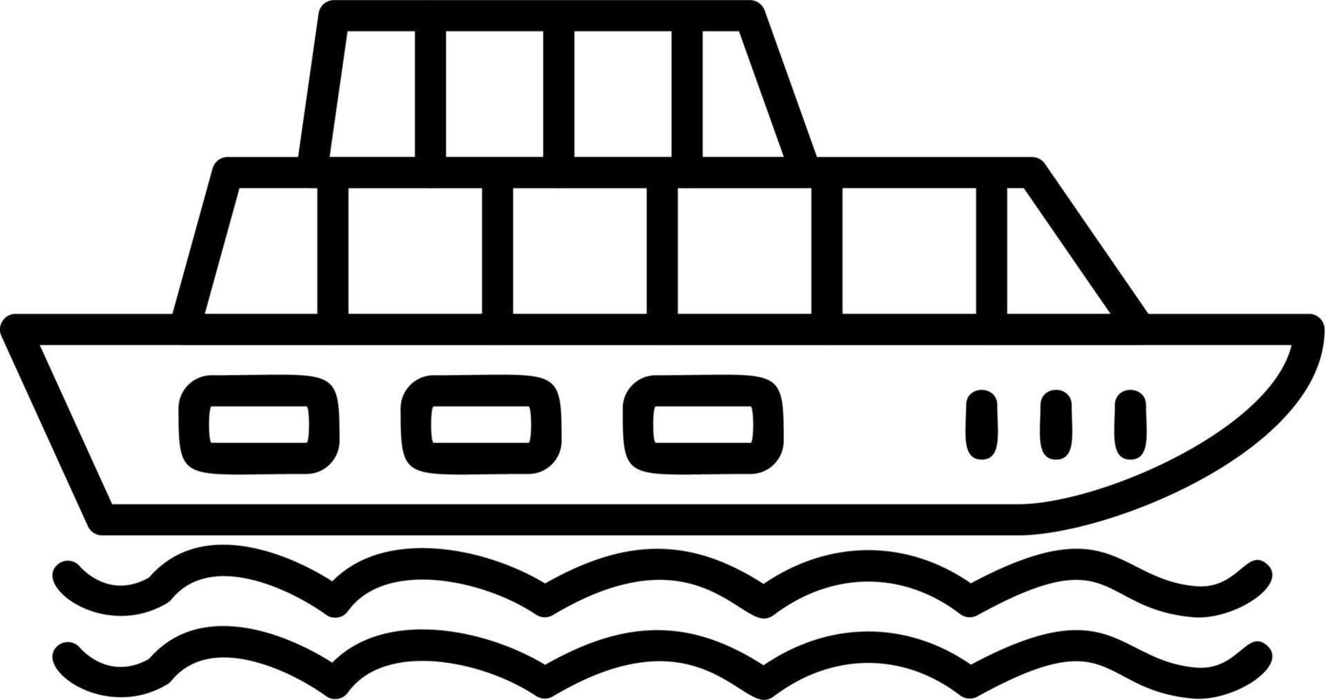 Cruise Ship Vector Icon