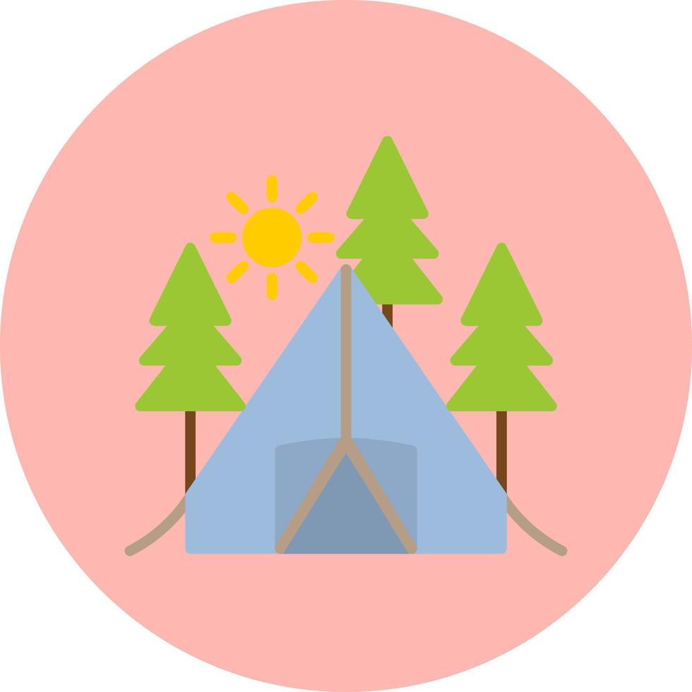 icono de vector de camping