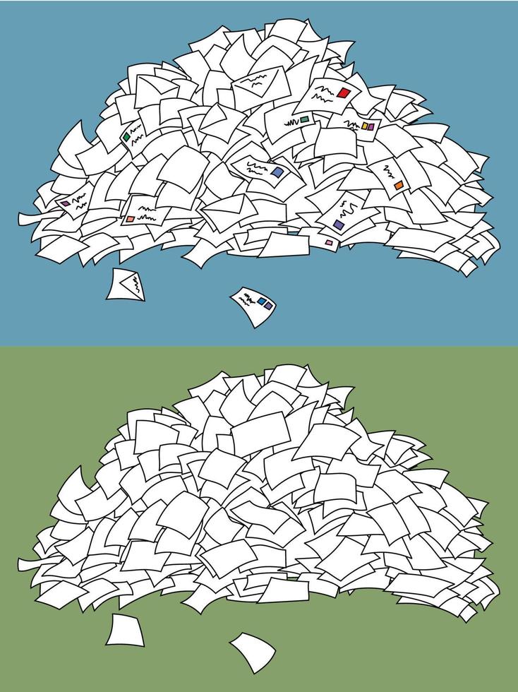 Letter Pile Set vector