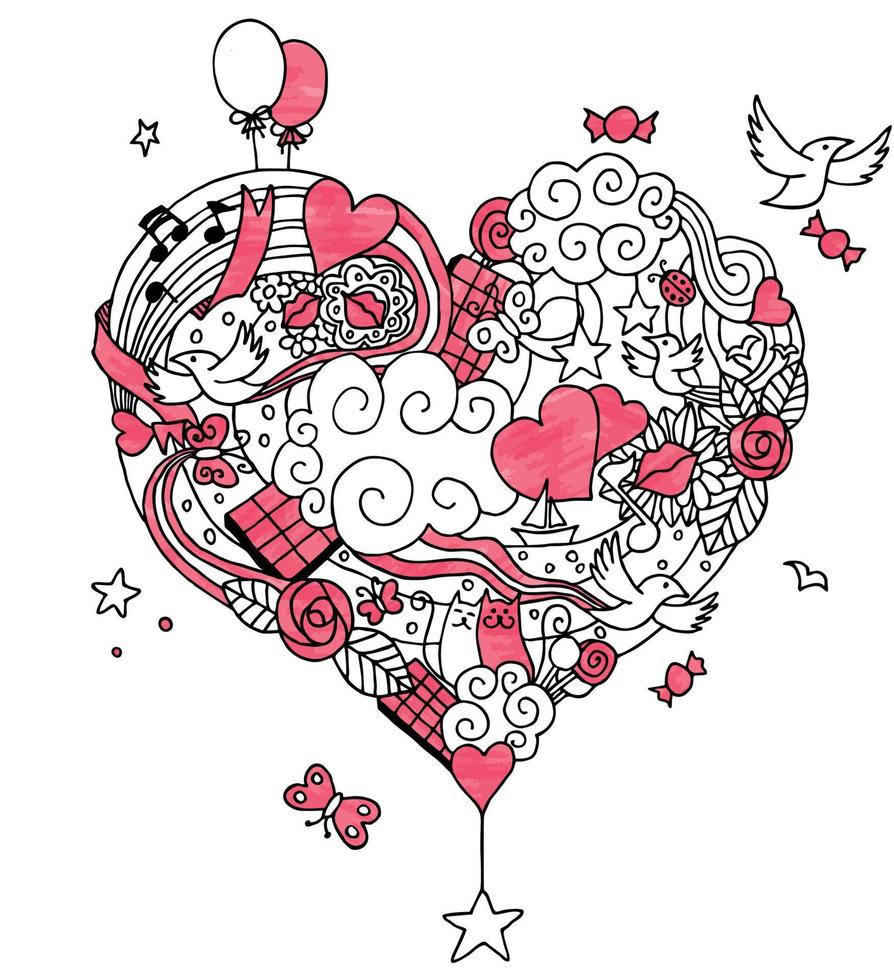 Love Doodle 2 vector