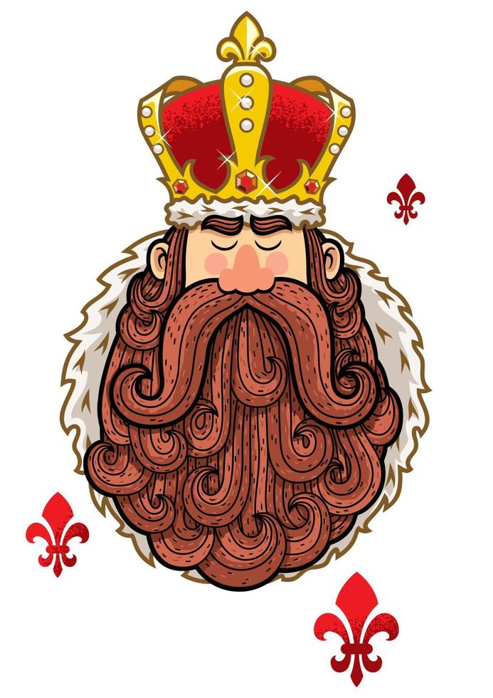 King Portrait on White vector