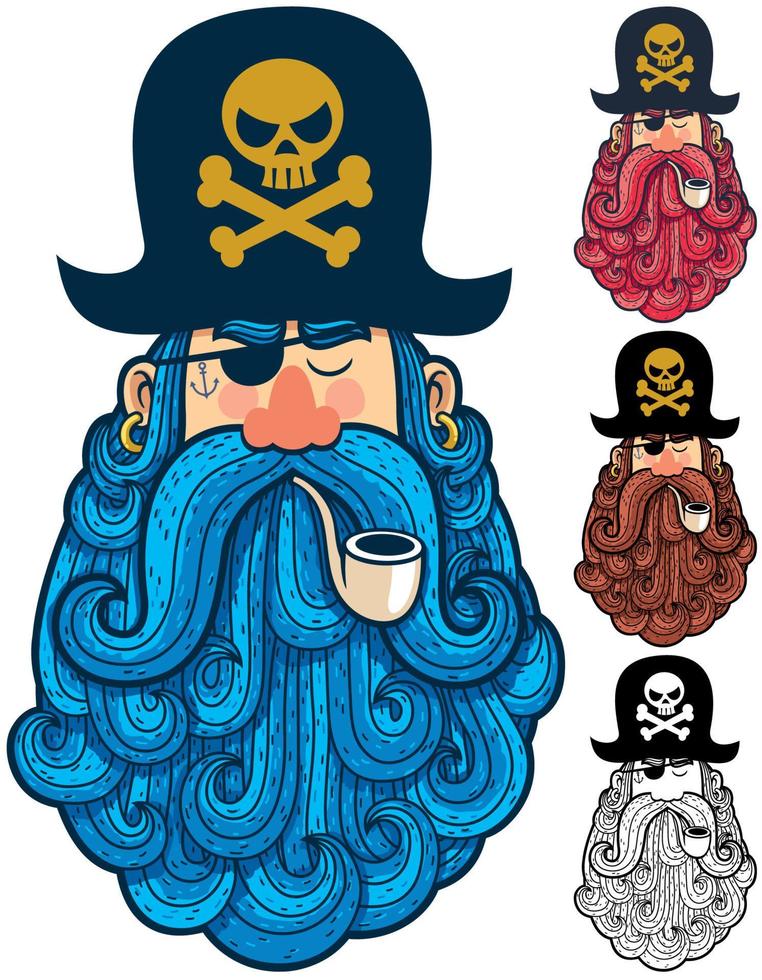 Pirate Portrait 2 vector