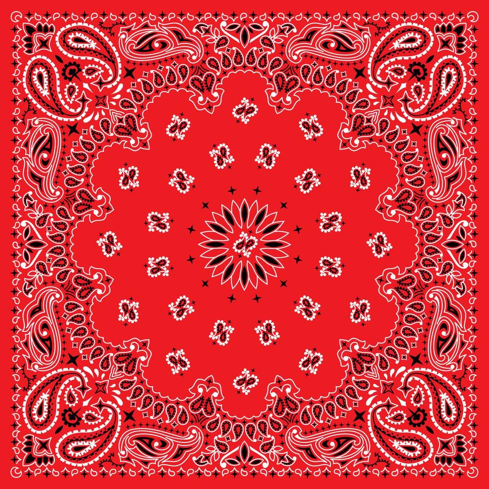 Colorful Bandana Paisley vector