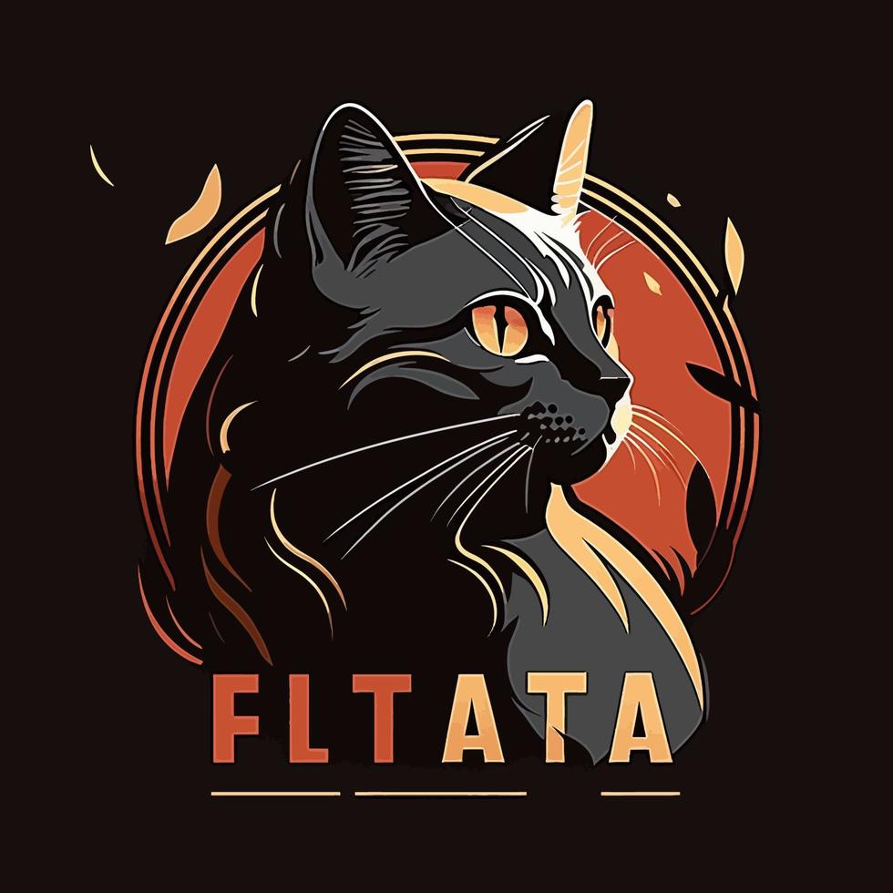 gato cabeza gatito símbolo - juego de azar gato logo elegante elemento para marca - resumen icono símbolos vector