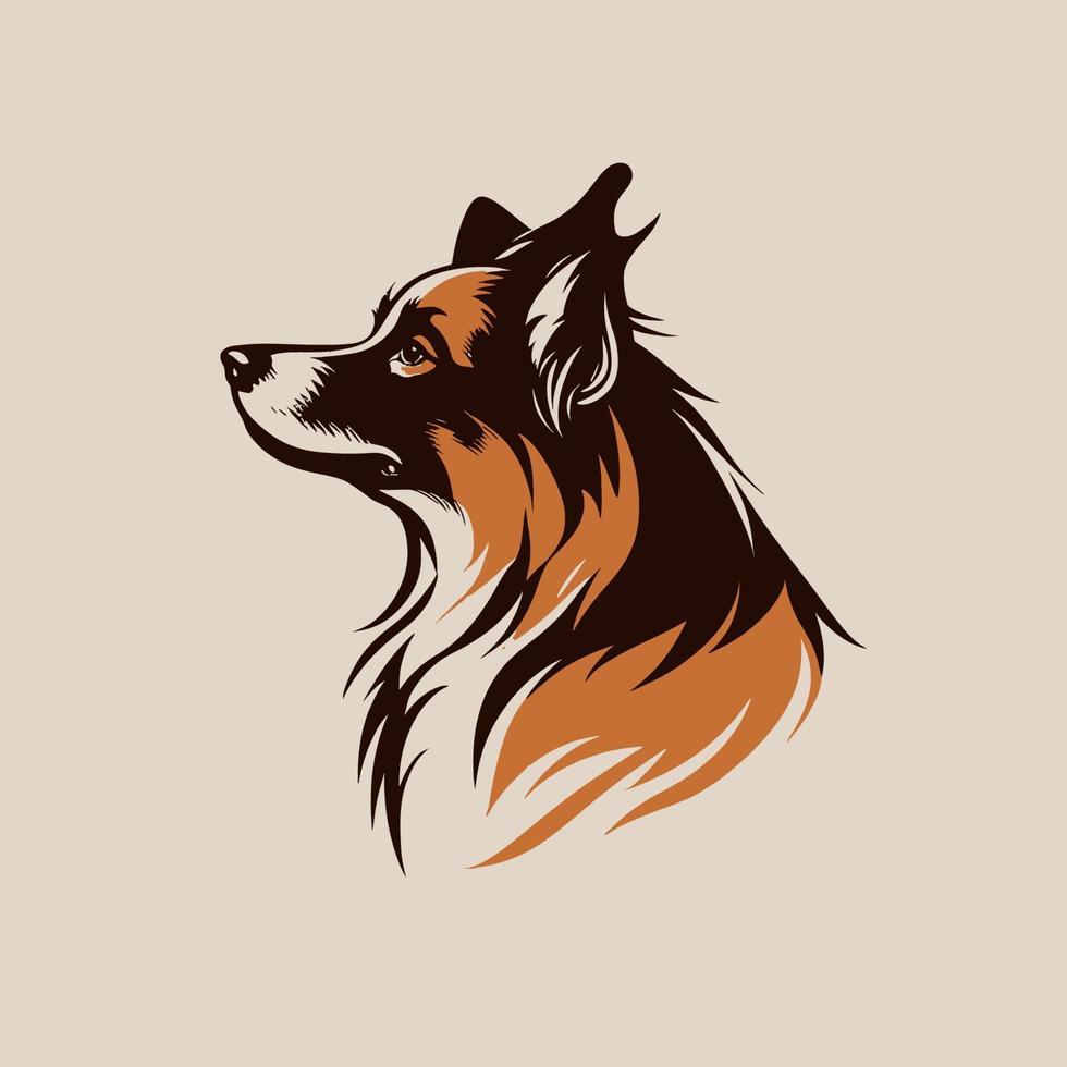 Dog Head Pet Symbol - Gaming Dog Logo Elegant Element for Brand - Abstract Icon Symbols vector