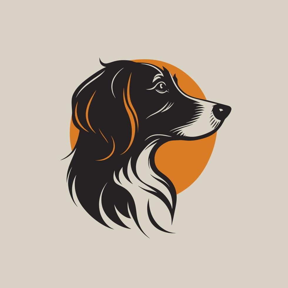 perro cabeza mascota símbolo - juego de azar perro logo elegante elemento para marca - resumen icono símbolos vector