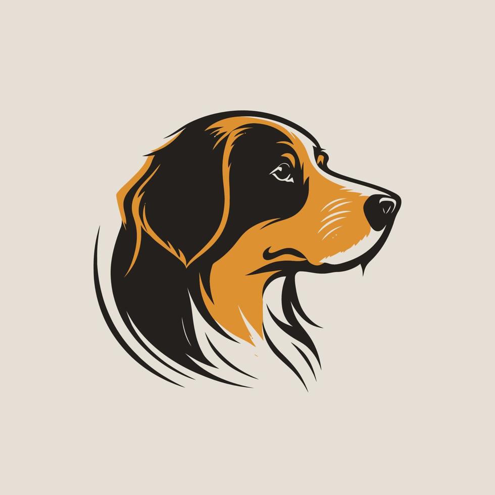 perro cabeza mascota símbolo - juego de azar perro logo elegante elemento para marca - resumen icono símbolos vector