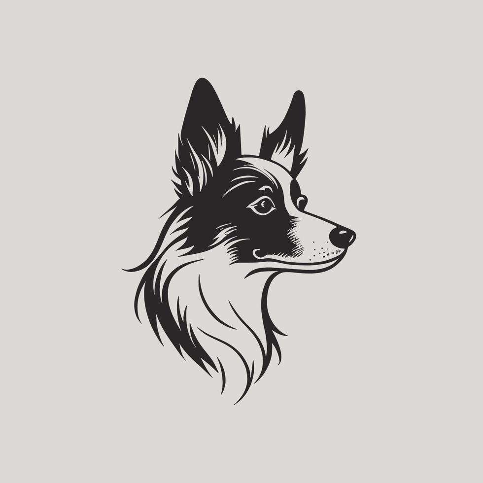 perro cabeza mascota símbolo - juego de azar perro logo elegante elemento para marca - resumen icono símbolos vector