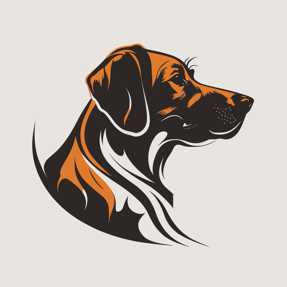 perro cabeza mascota símbolo - juego de azar perro logo elegante elemento para marca - resumen icono símbolos vector