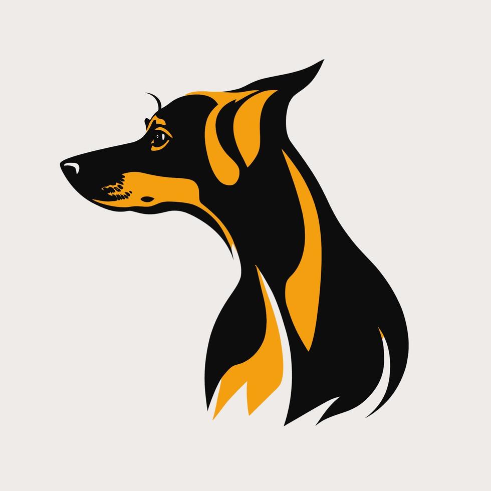Dog Head Pet Symbol - Gaming Dog Logo Elegant Element for Brand - Abstract Icon Symbols vector