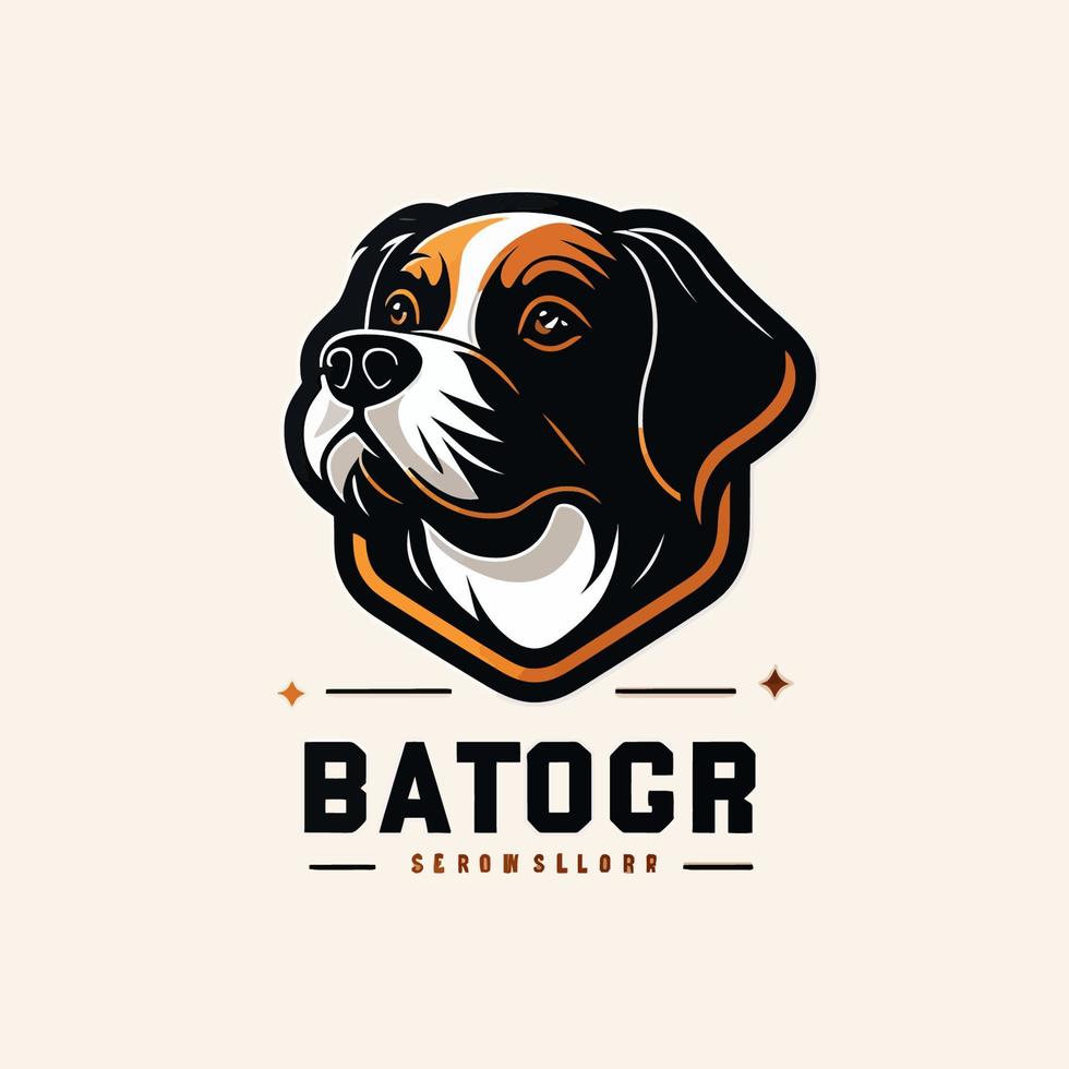 perro cabeza mascota símbolo - juego de azar perro logo elegante elemento para marca - resumen icono símbolos vector