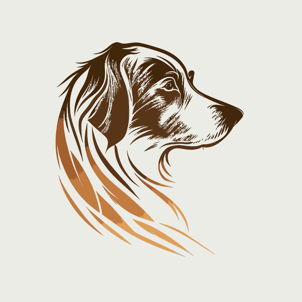 perro cabeza mascota símbolo - juego de azar perro logo elegante elemento para marca - resumen icono símbolos vector