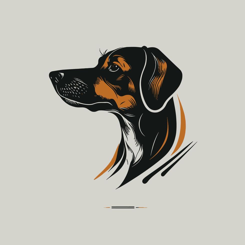 Dog Head Pet Symbol - Gaming Dog Logo Elegant Element for Brand - Abstract Icon Symbols vector