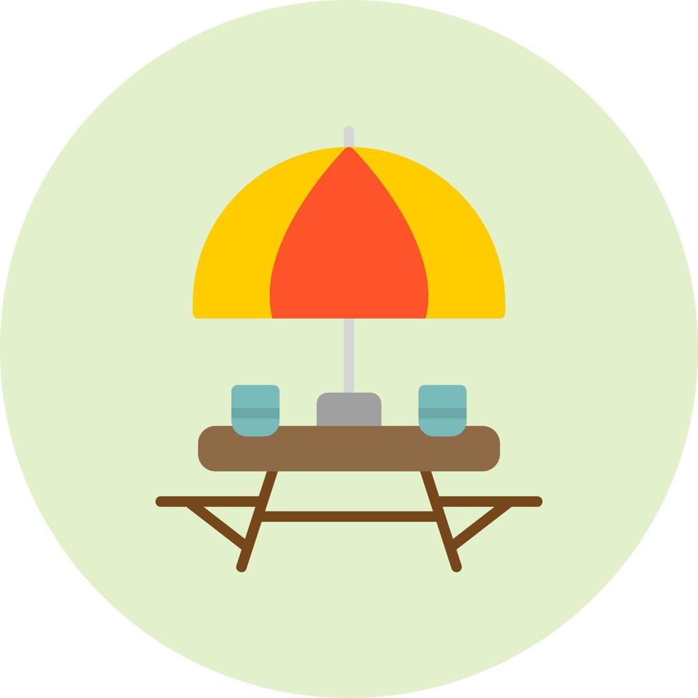 Outdoor Table Vector Icon