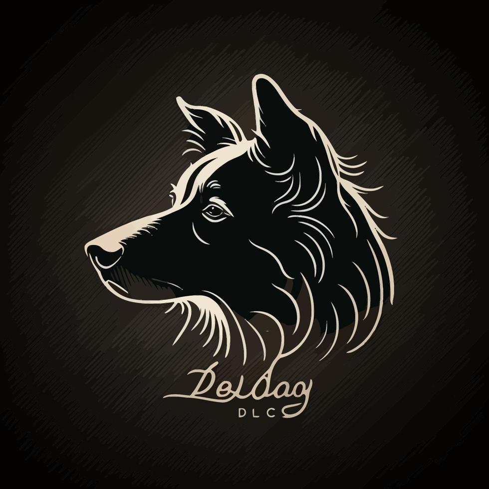 perro cabeza mascota símbolo - juego de azar perro logo elegante elemento para marca - resumen icono símbolos vector