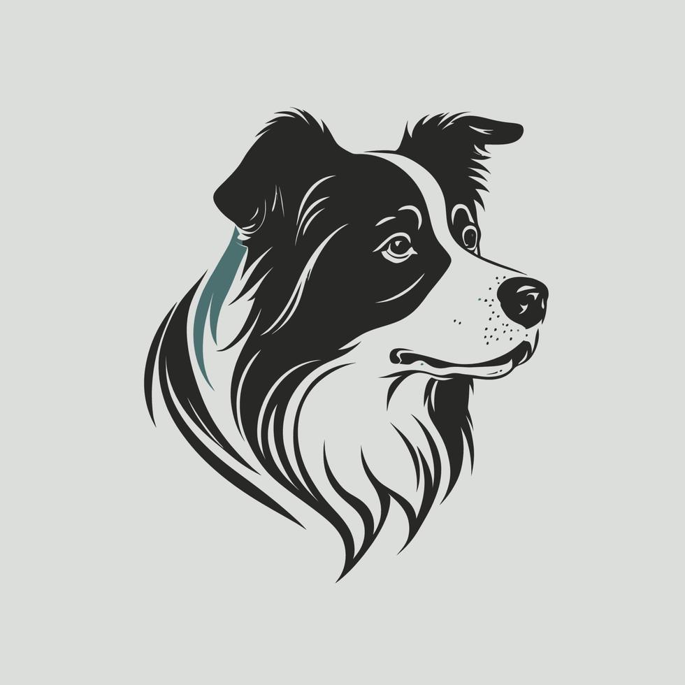 perro cabeza mascota símbolo - juego de azar perro logo elegante elemento para marca - resumen icono símbolos vector