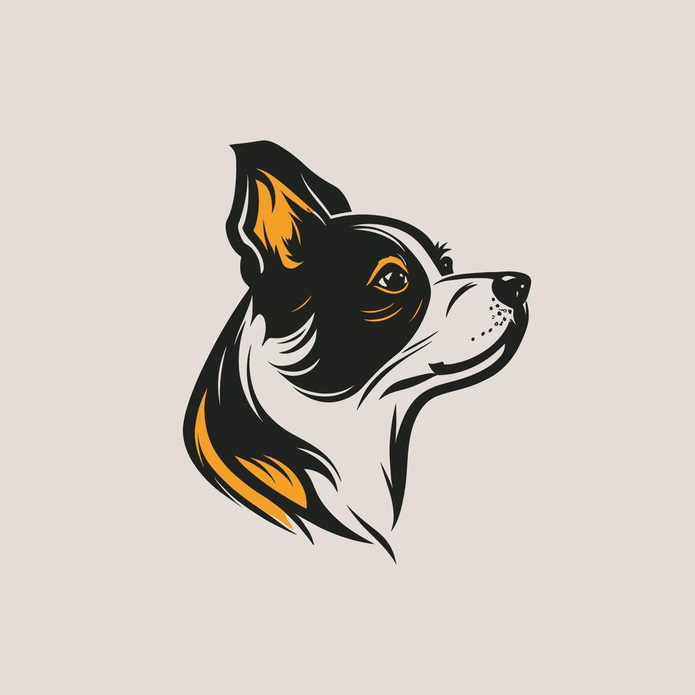 perro cabeza mascota símbolo - juego de azar perro logo elegante elemento para marca - resumen icono símbolos vector