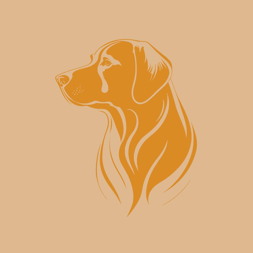 perro cabeza mascota símbolo - juego de azar perro logo elegante elemento para marca - resumen icono símbolos vector