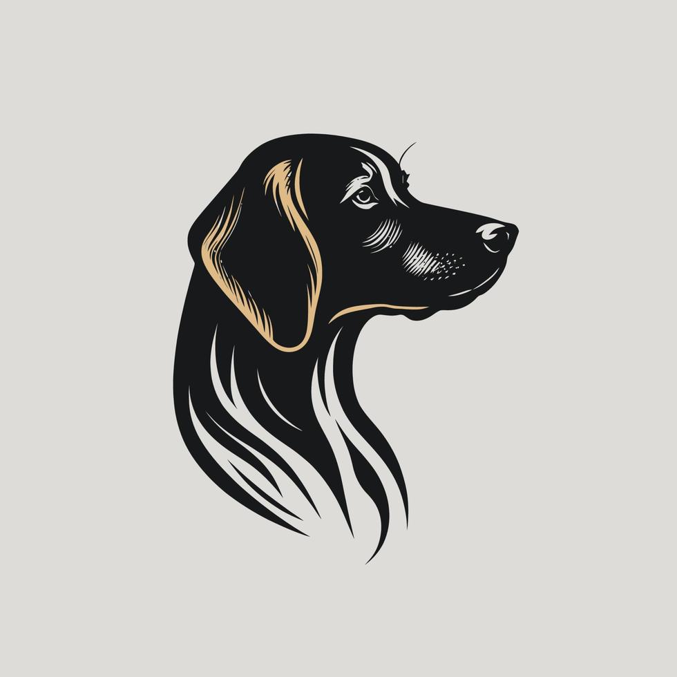 Dog Head Pet Symbol - Gaming Dog Logo Elegant Element for Brand - Abstract Icon Symbols vector