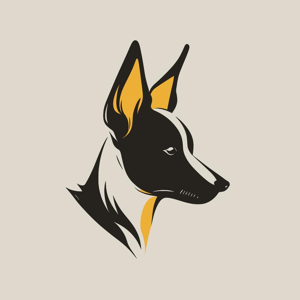 perro cabeza mascota símbolo - juego de azar perro logo elegante elemento para marca - resumen icono símbolos vector