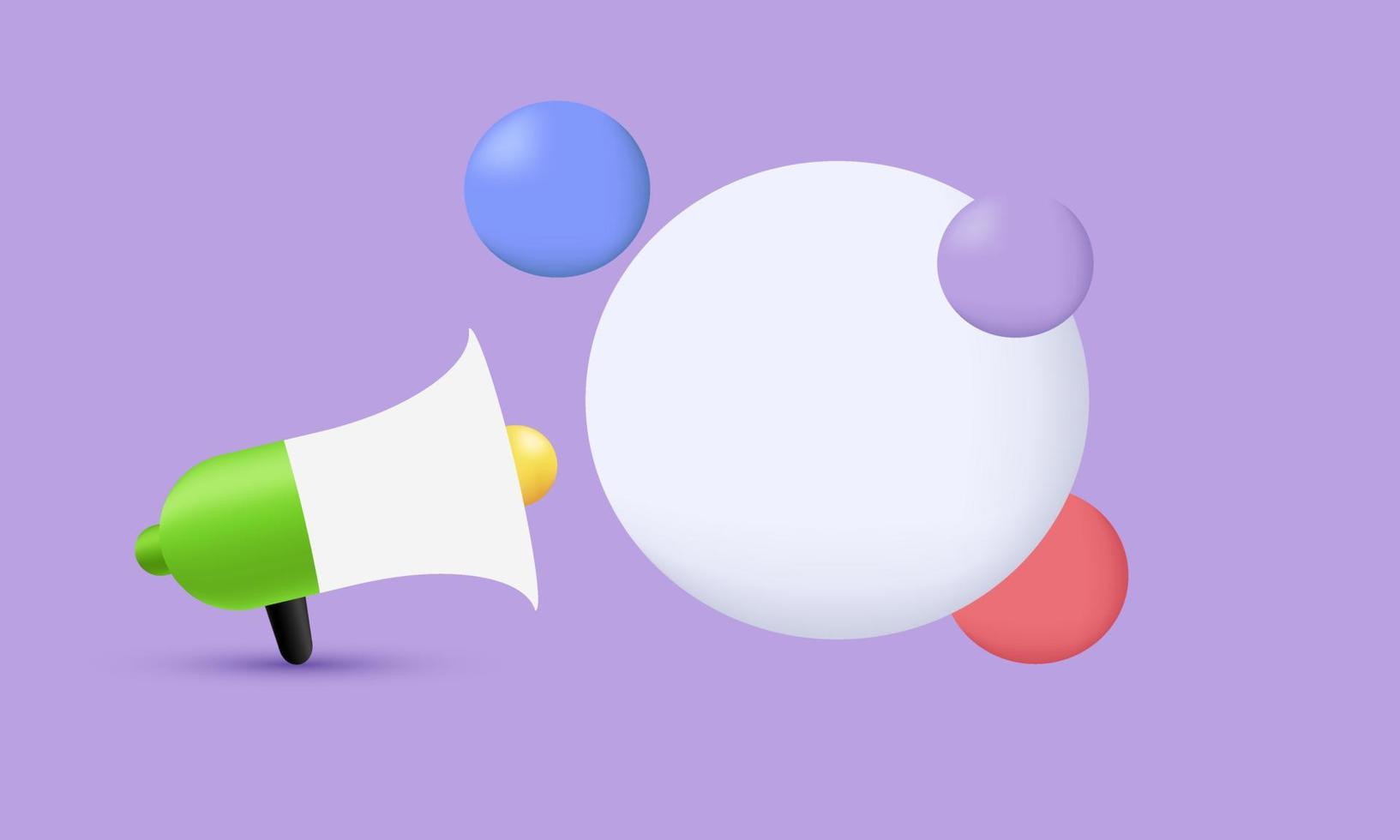 illustration realistic vector megaphone speaker loudspeaker bullhorn announce icon 3d creative isolated on background