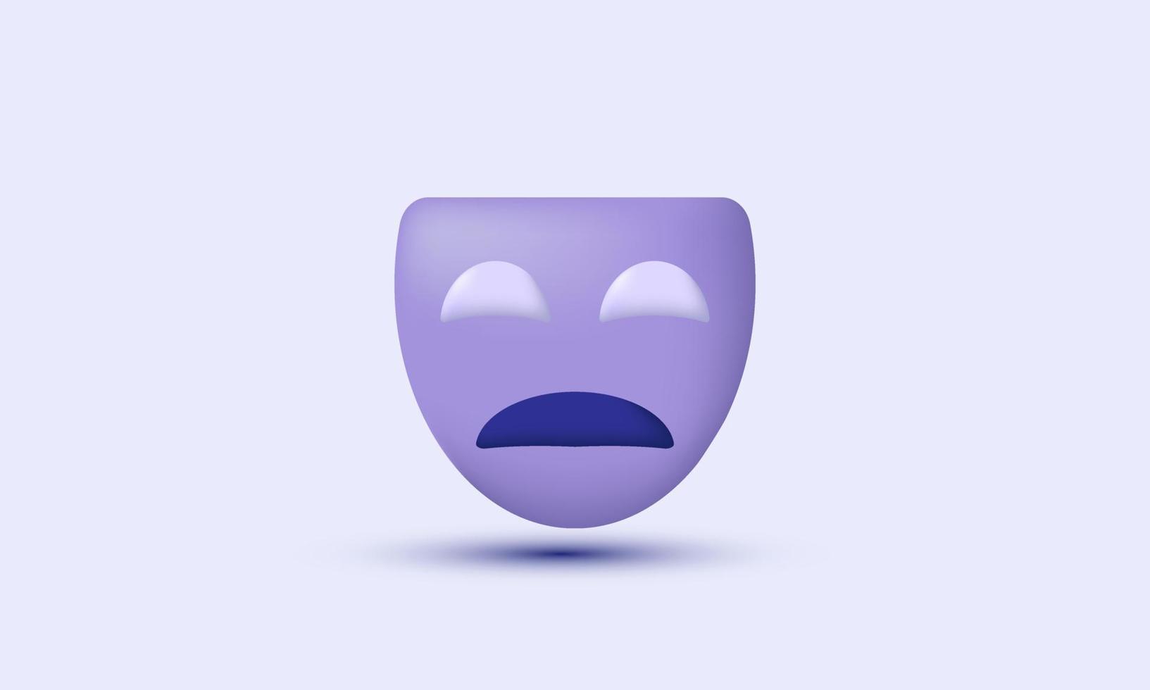 illustration realistic vector icon theatre masks tragedy drama comedy 3d creative isolated on background