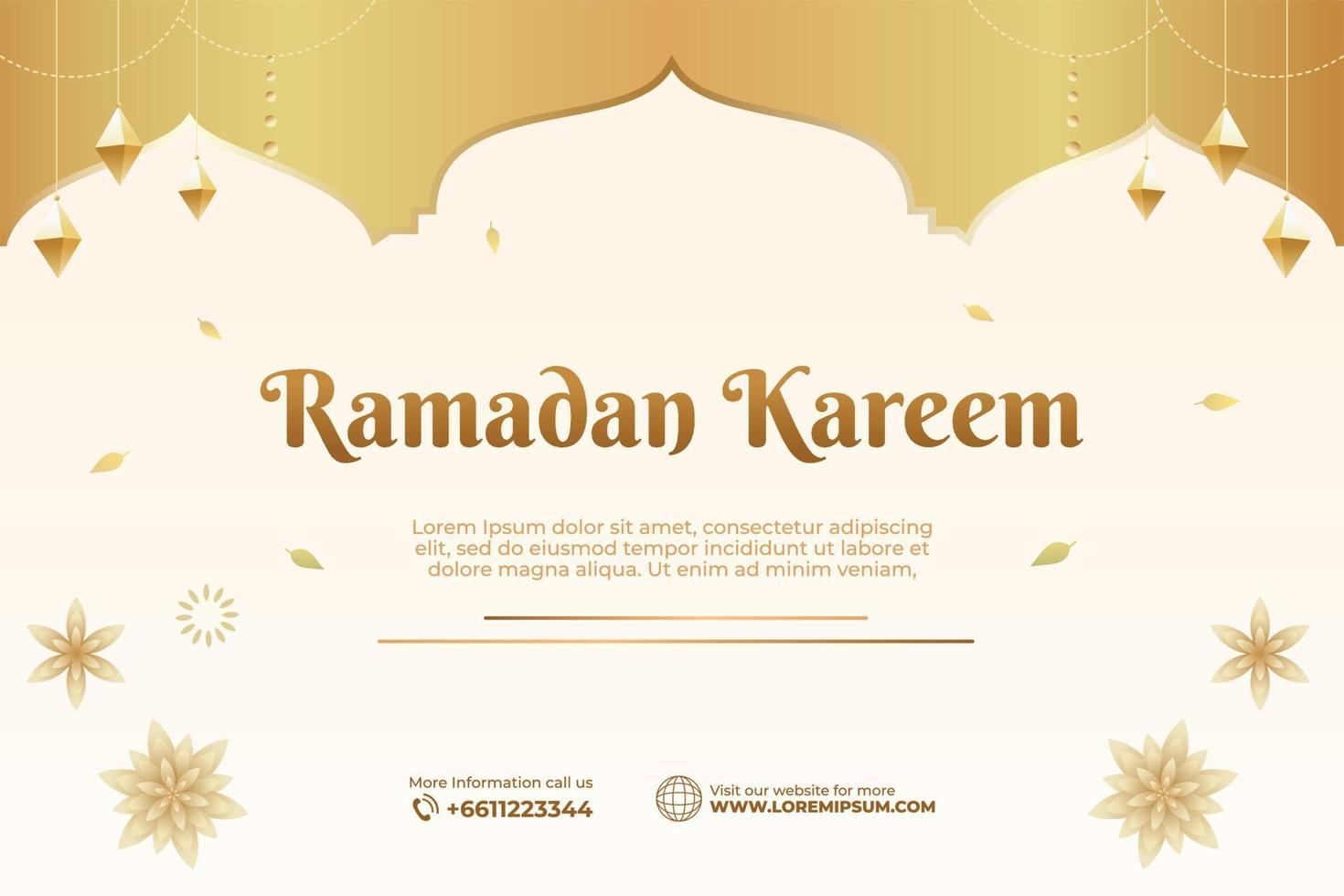 Ramadan Kareem Islamic Background vector. Happy Islamic New Hijri Year. Graphic design for the decoration of gift certificates, banners and flyer. vector