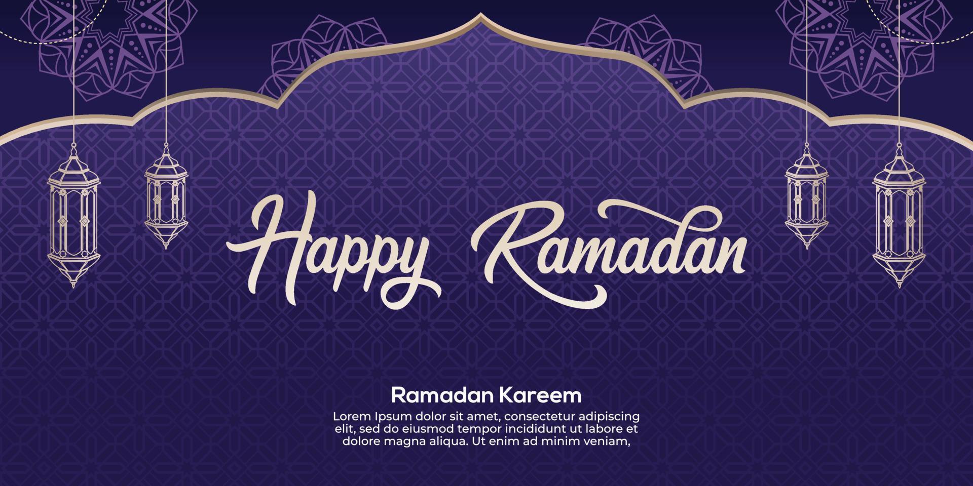 Ramadan Kareem Islamic Background vector. Happy Islamic New Hijri Year. Graphic design for the decoration of gift certificates, banners and flyer. vector