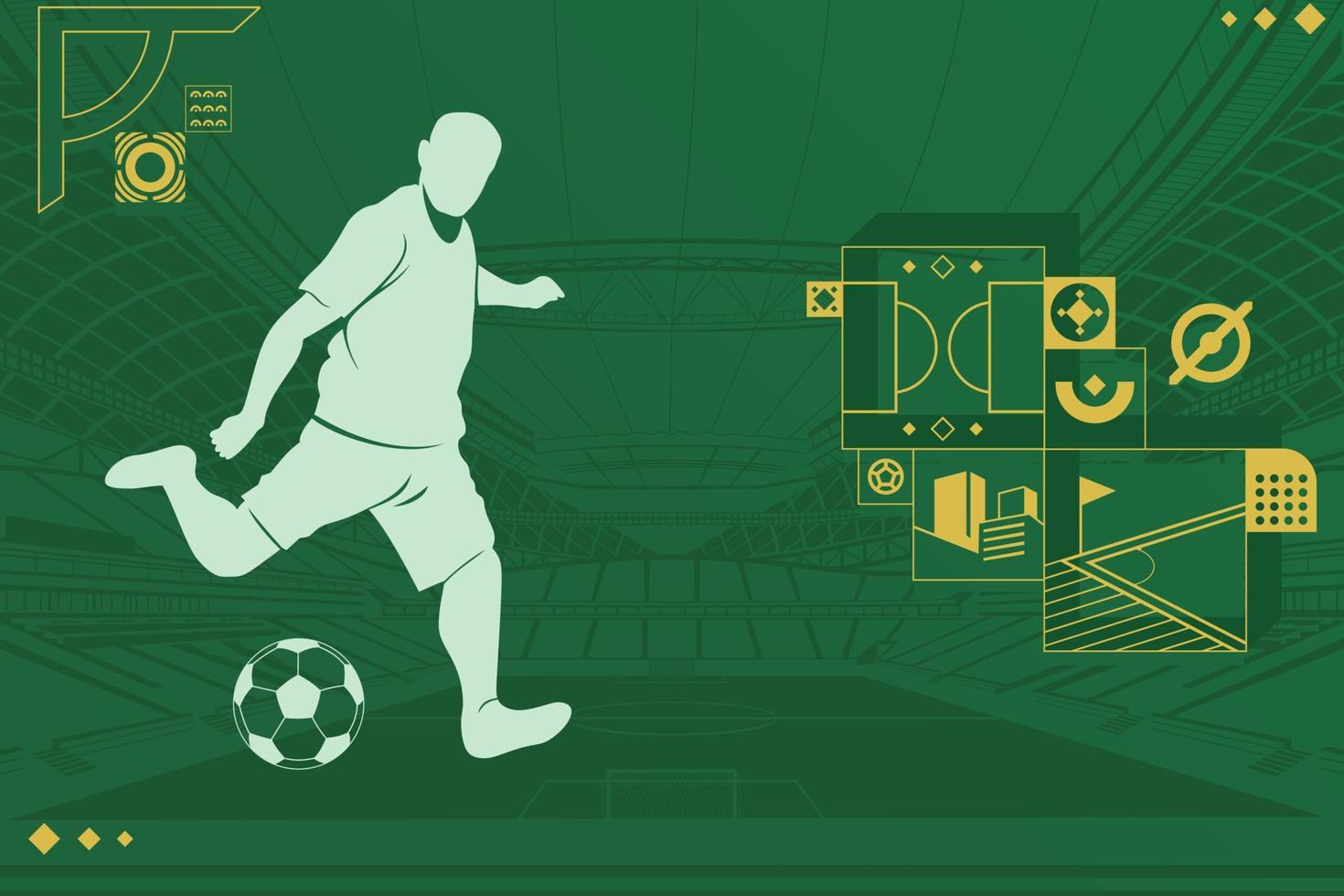 Football Background for banner, soccer championship vector